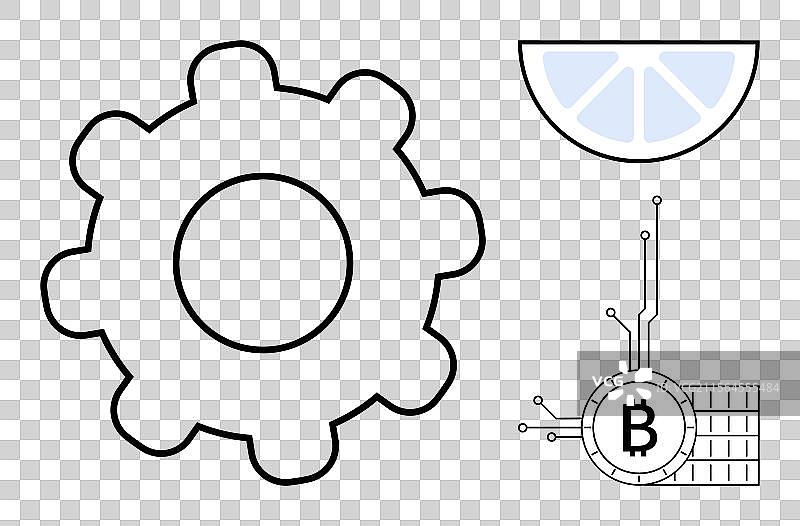 科技与加密货币设备数字化图片素材