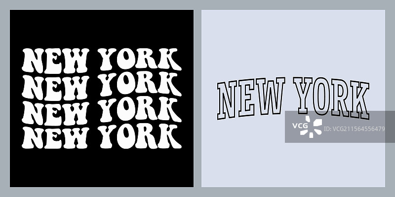 纽约文字T恤设计图片素材