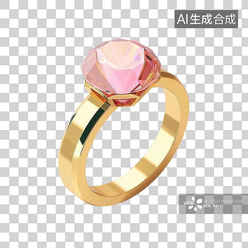 【AI数字艺术】情人节3D戒指免抠元素图片素材