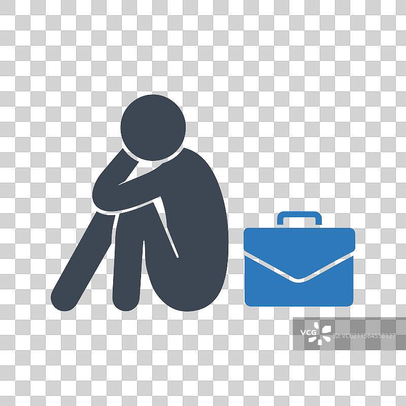 失业图标 绝望的商人图标图片素材