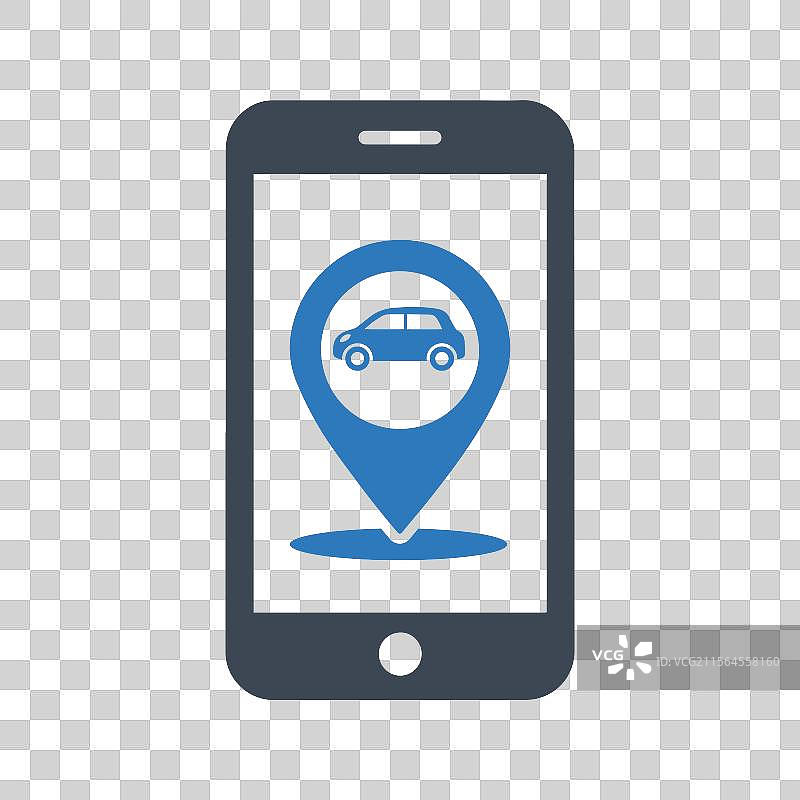 汽车位置图标 汽车图钉图标图片素材