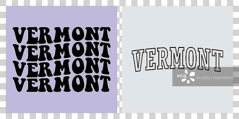 佛蒙特州文字T恤图片素材