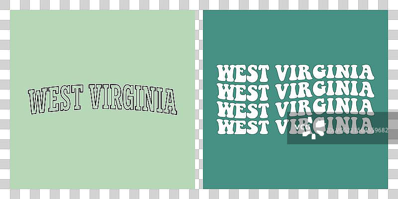 西弗吉尼亚州文字T恤图片素材