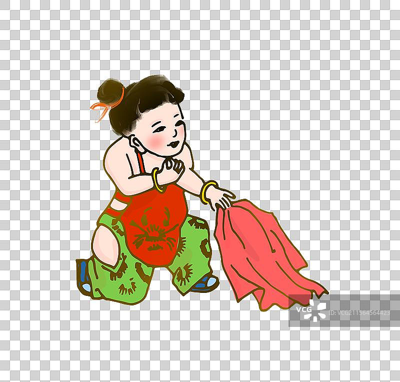 儿童 小孩 古代 人物 设计 元素 传统文化图片素材