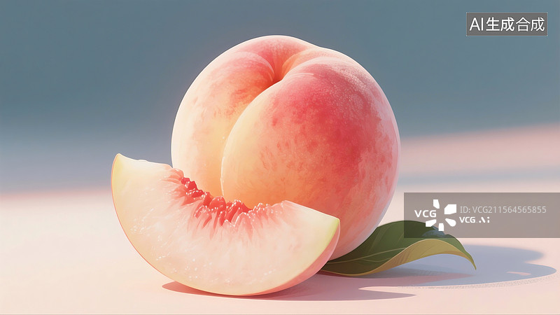 【AI数字艺术】水蜜桃图片素材