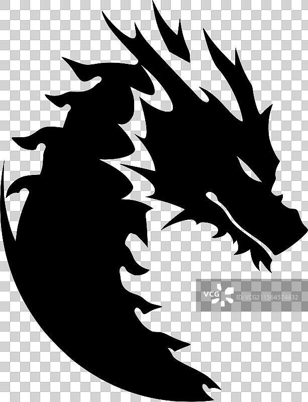 黑白龙图片素材