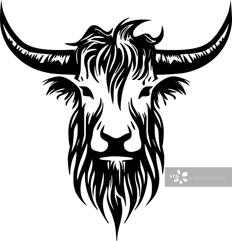 高地牛 - 黑白色图片素材