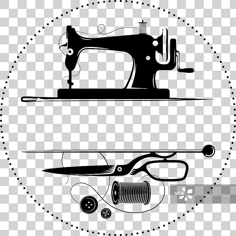 缝纫和裁剪沙龙缝纫机图片素材