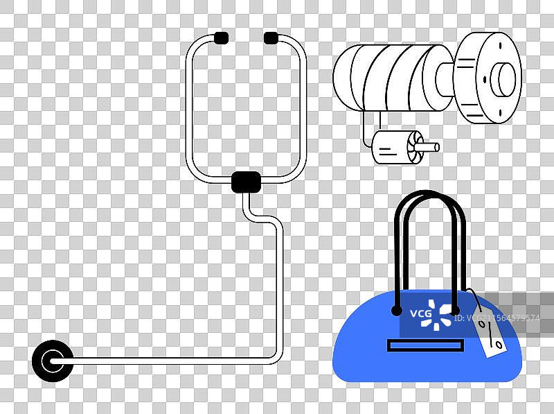 医疗设备听诊器手术灯图片素材