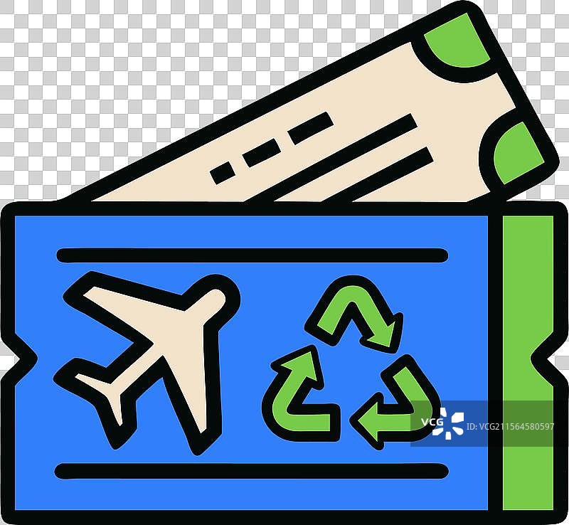 可持续旅游票务图标图片素材