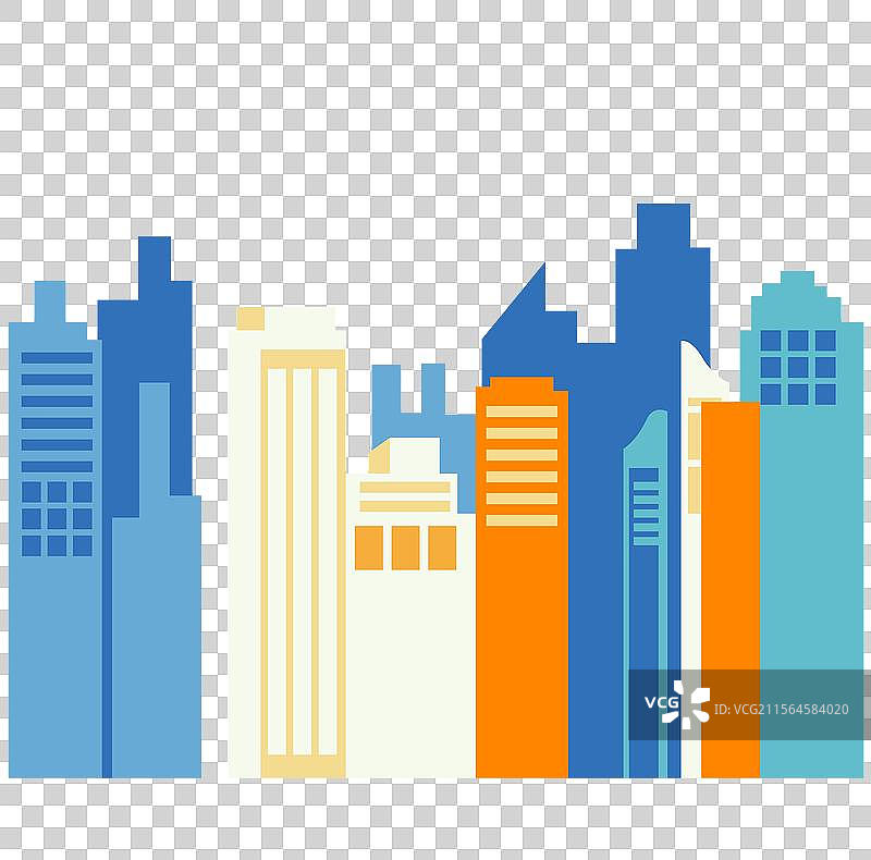 城市背景矢量免扣元素图片素材