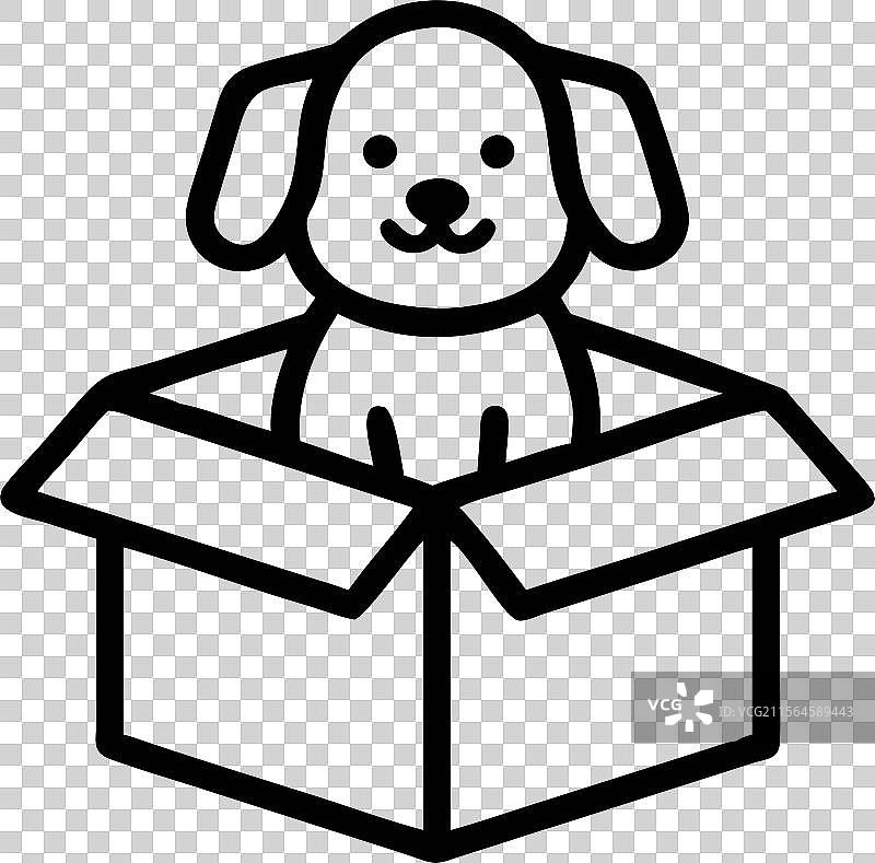 宠物领养狗狗图标图片素材