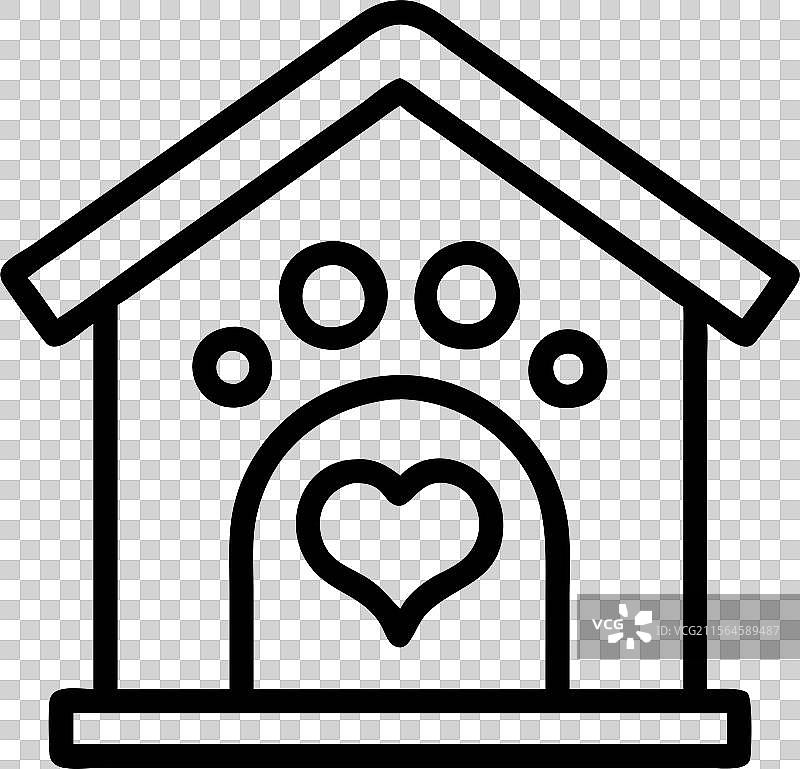 宠物领养庇护所图标图片素材