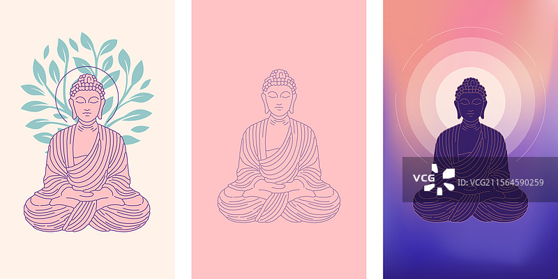 佛陀普尔尼玛卫塞节概念设计图片素材