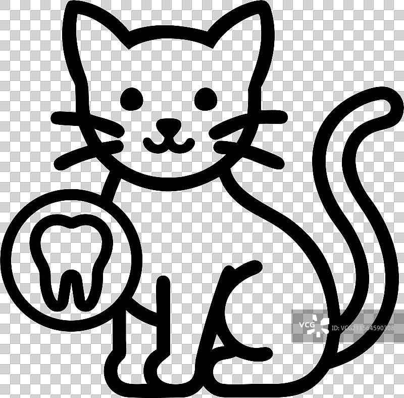 宠物牙科猫咪检查图标图片素材