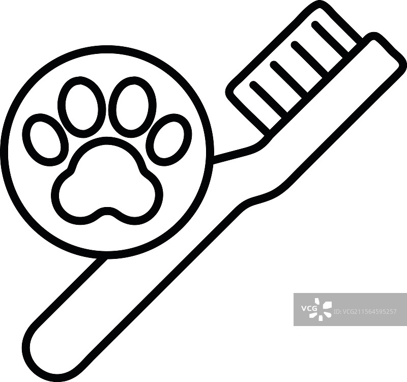 宠物牙齿清洁刷图标图片素材