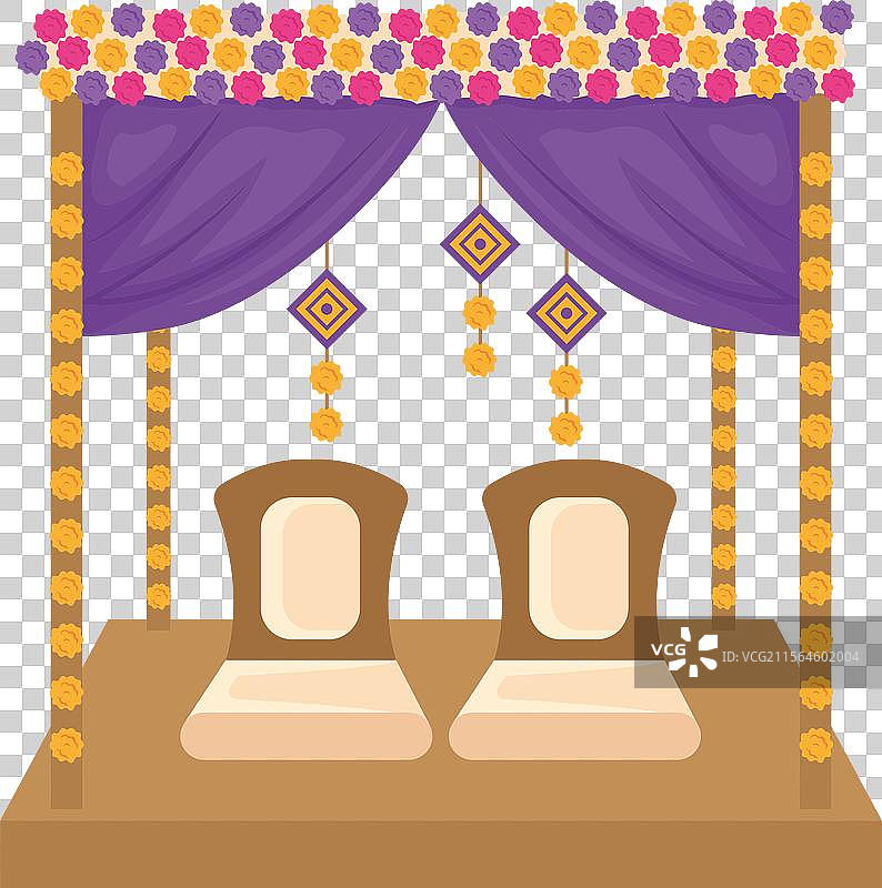 奢华的婚礼曼达普布置图片素材