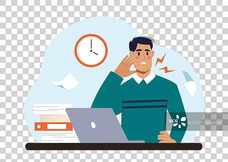 办公室工作人员压力概念图片素材