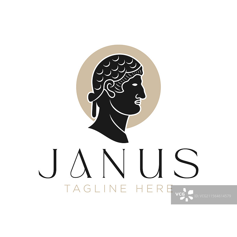 雅努斯轮廓标志图片素材