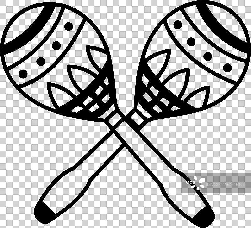 手绘风格的马拉卡斯图标图片素材