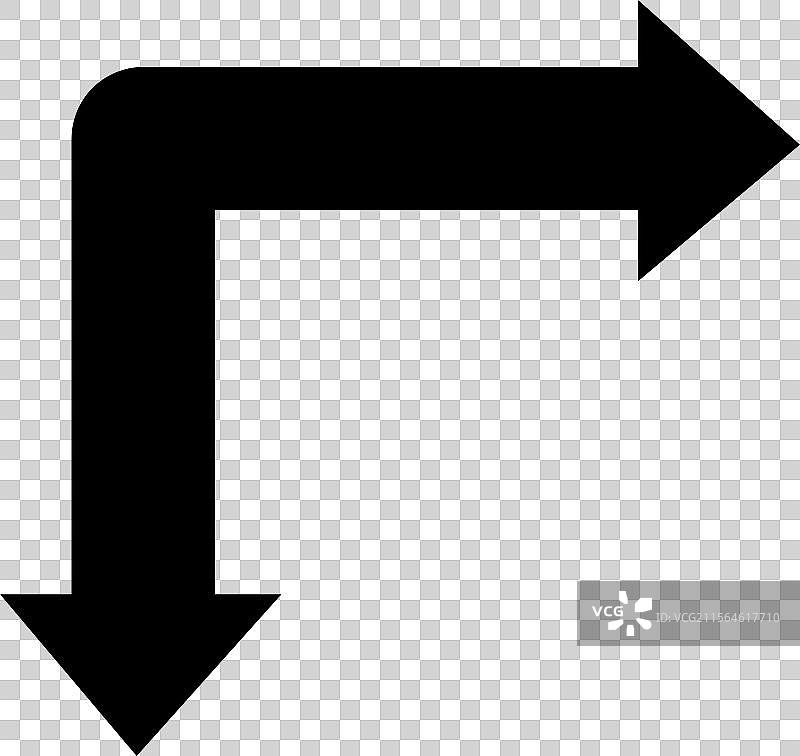 直角双向箭头图标图片素材