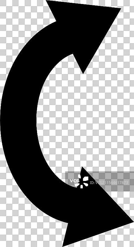 双头弯箭头图标图片素材