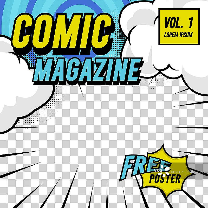 方形漫画封面前页布局背景图片素材