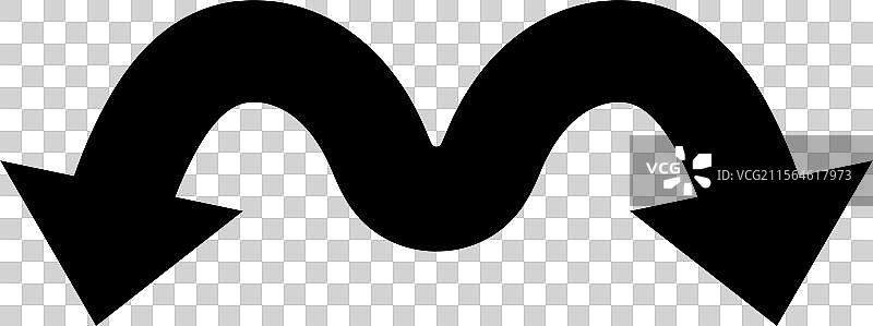 双头箭头波浪图标图片素材