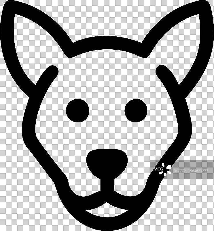 澳大利亚野狗面部轮廓图标图片素材