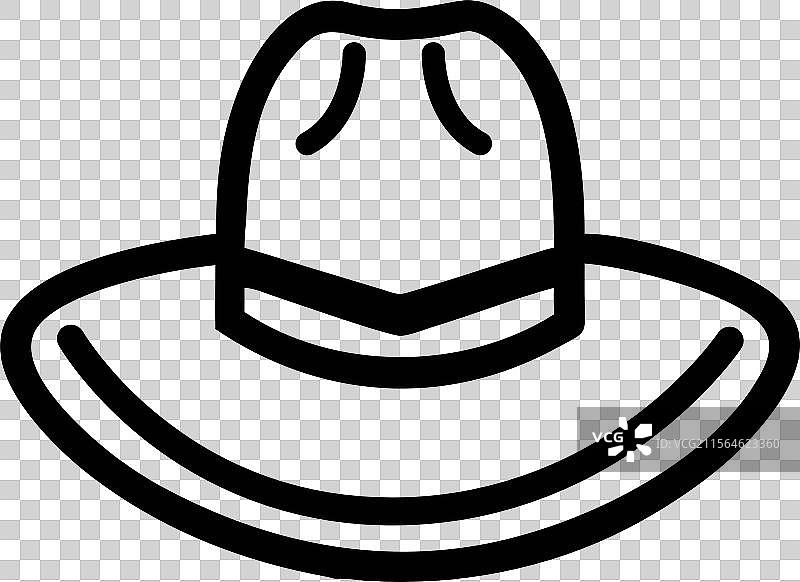 澳大利亚阿库布拉帽轮廓图标图片素材