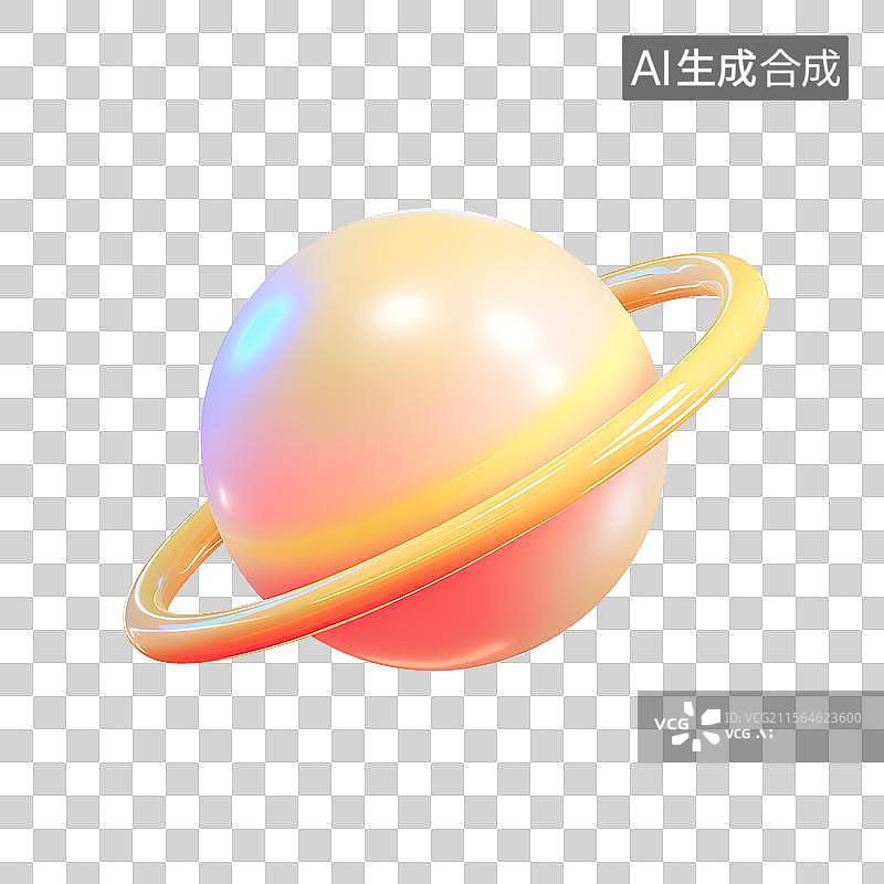 【AI数字艺术】幻彩星环图片素材