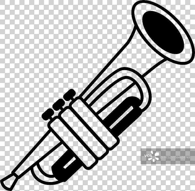 手绘风格的小号图标图片素材