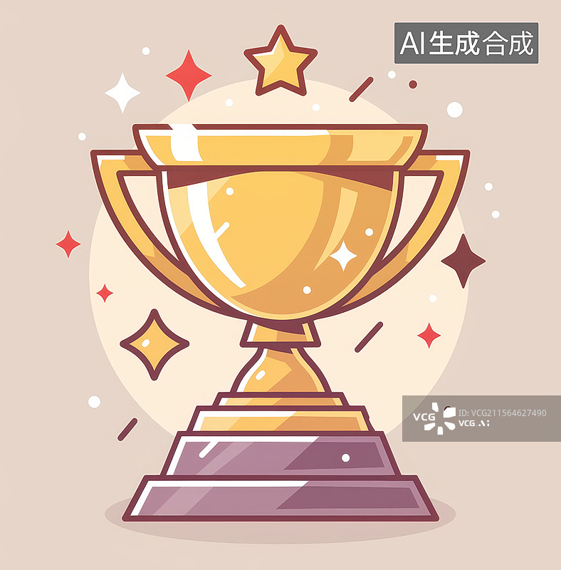 【AI数字艺术】金融理财获胜颁奖杯荣誉奖状金币卡通奖杯，竞技比赛活动获奖奖杯元素图片素材