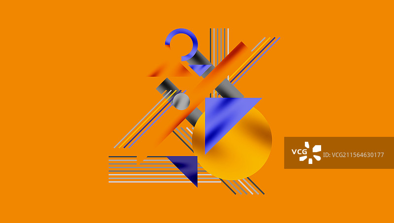 几何抽象背景与大胆的形状图片素材