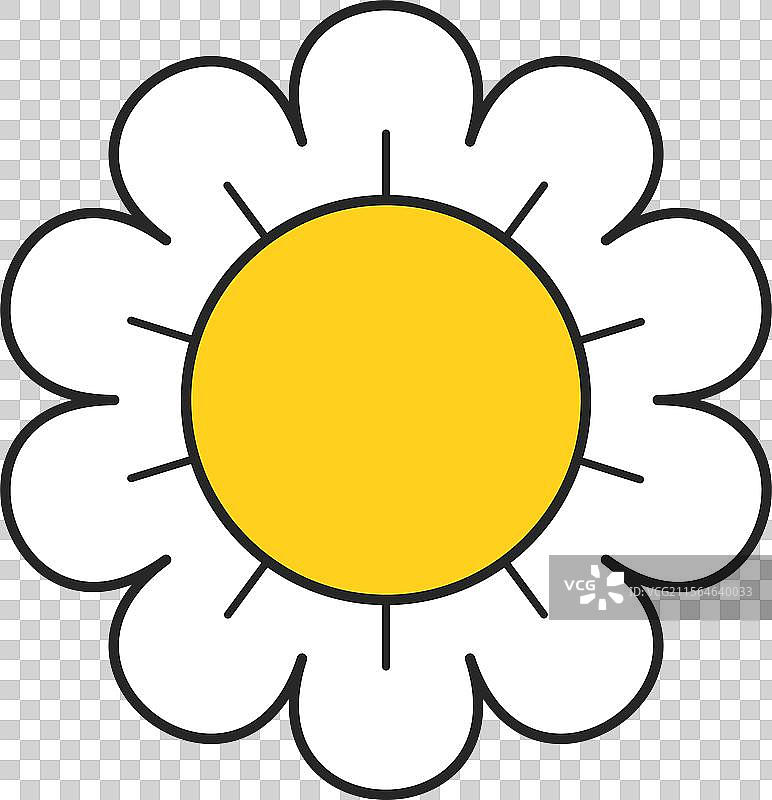 漫画洋甘菊花图片素材