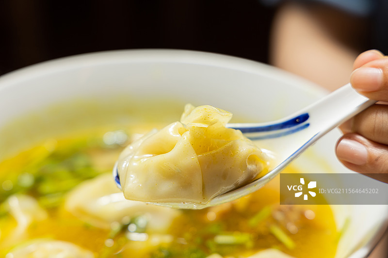 小馄饨鸡汤馄饨猪油馄饨清汤云吞纱绉馄饨图片素材