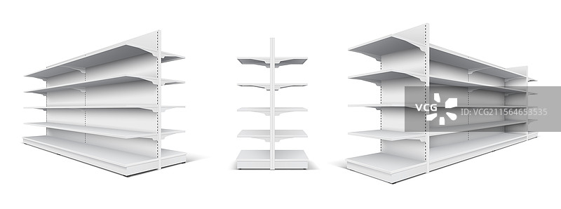 3D真实感超市货架模型，包含五个商品图片素材