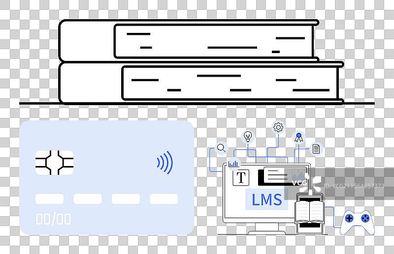 数字学习与书籍资源的获取图片素材