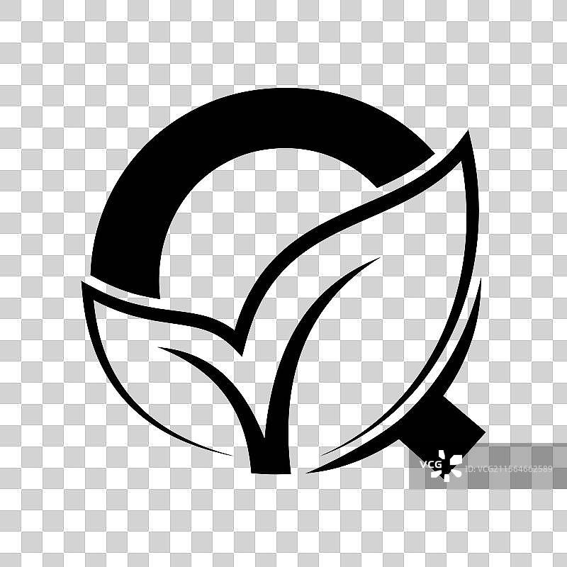生态初始字母Q叶子标志概念图片素材