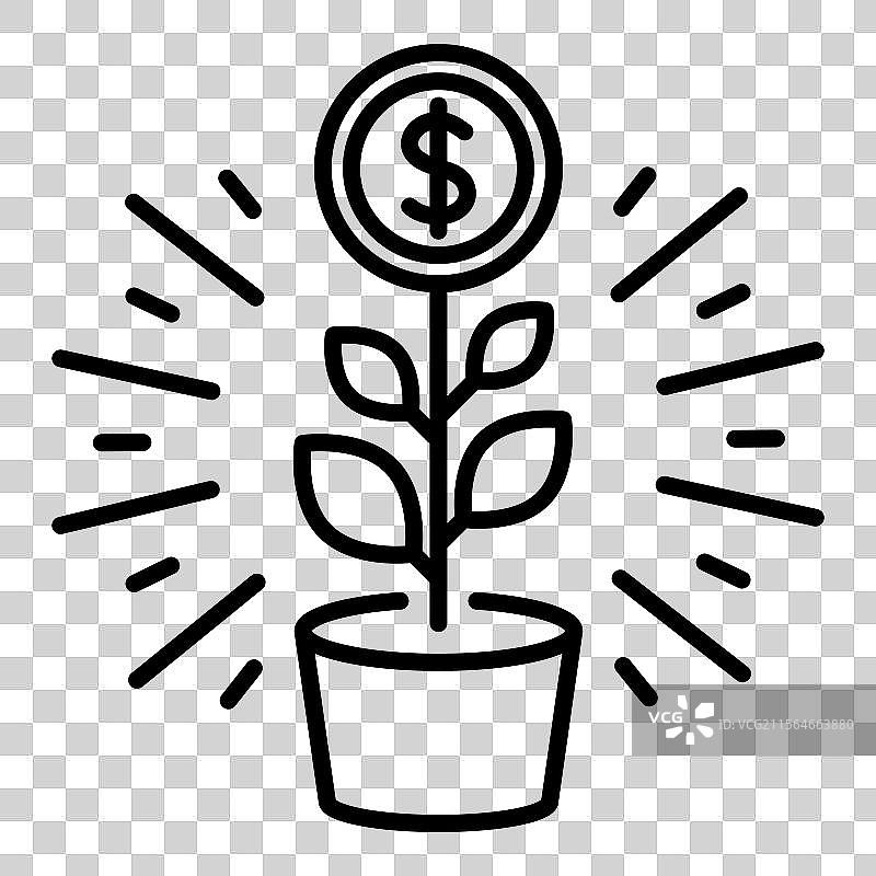 可持续金融线条图标图片素材