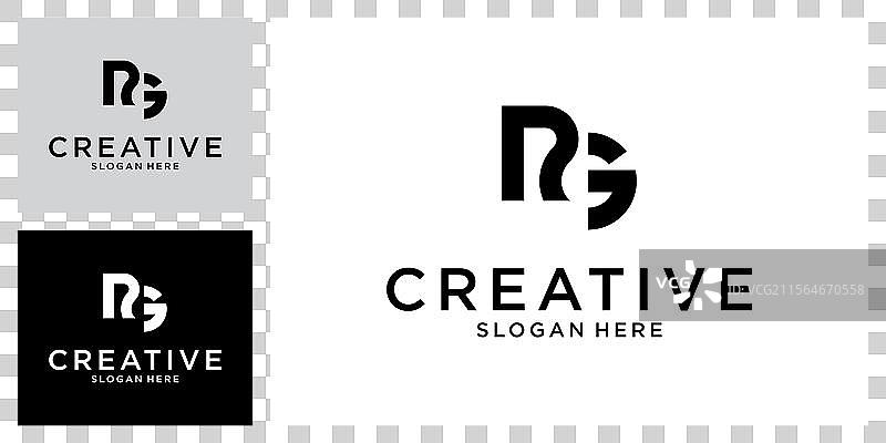 rg或gr首字母标志设计模板图片素材