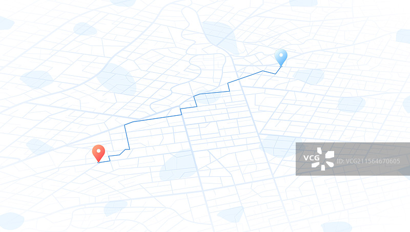 城市地图上的在线位置追踪图片素材