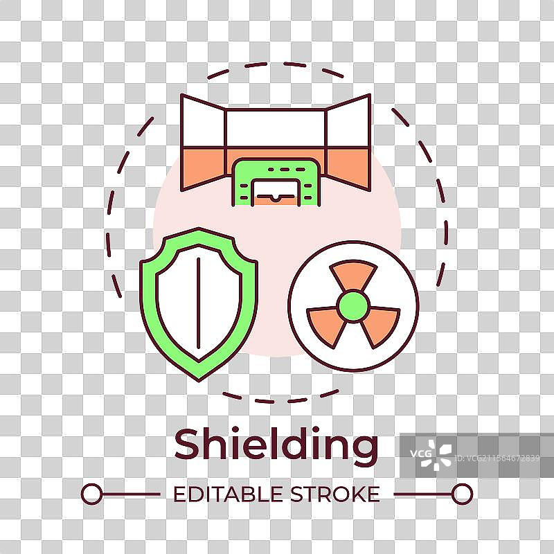 多色概念图标的屏蔽原理图片素材