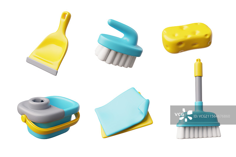 家庭和办公室清洁套件图片素材