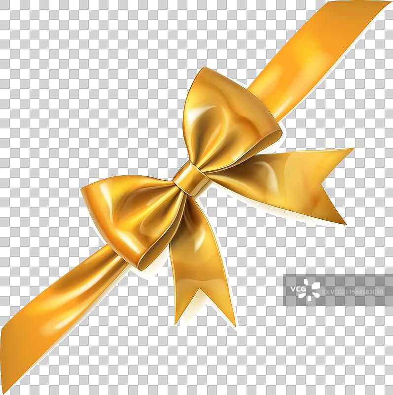 美丽的大闪亮蝴蝶结与斜纹丝带图片素材