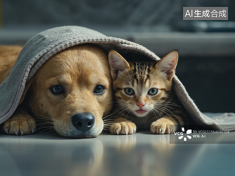 【AI数字艺术】温馨宠物时光图片素材