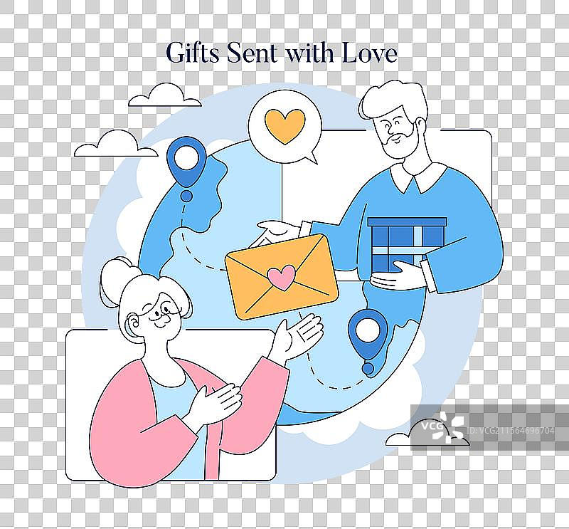 异地恋平面图图片素材