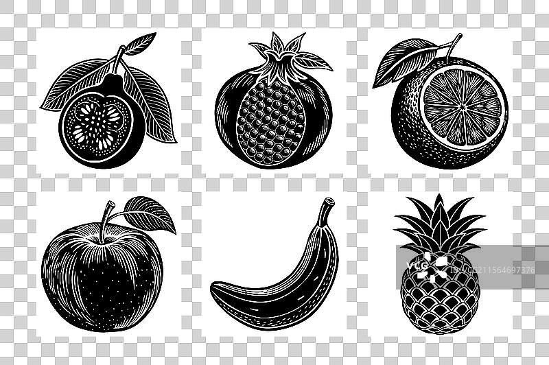 水果图标集艺术设计图片素材