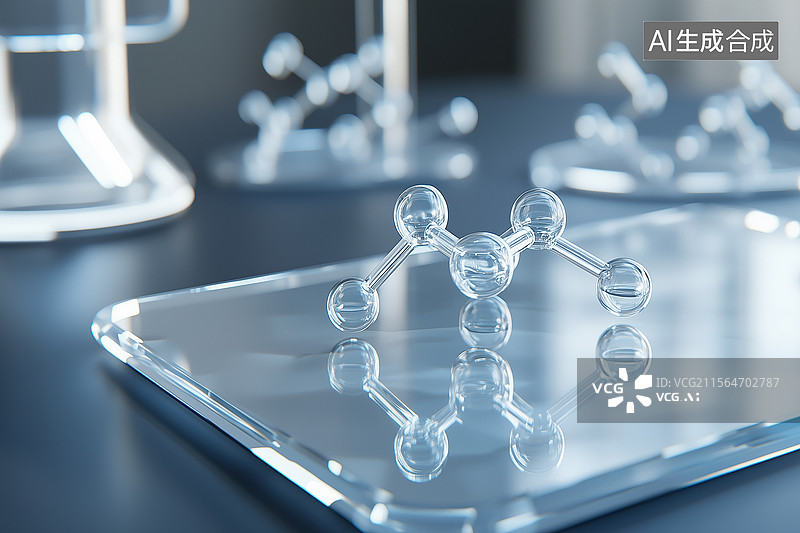 【AI数字艺术】分子玻璃平台产品展示图图片素材