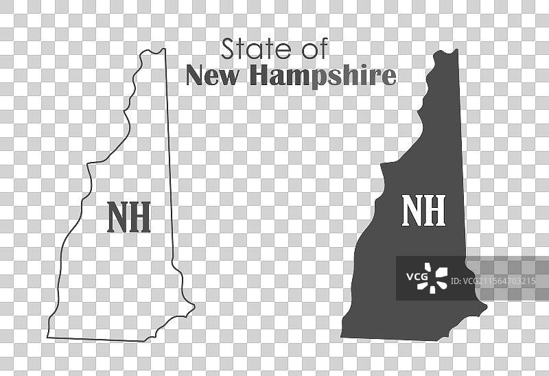 新罕布什尔州的轮廓和剪影图片素材